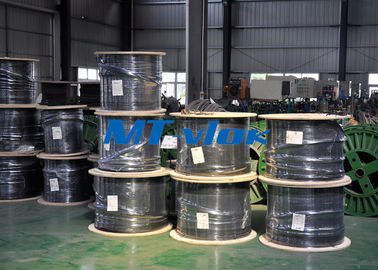 Multi Core Welded Stainless Steel Coiled Tubing TP304L / 316L Flame Retardant
